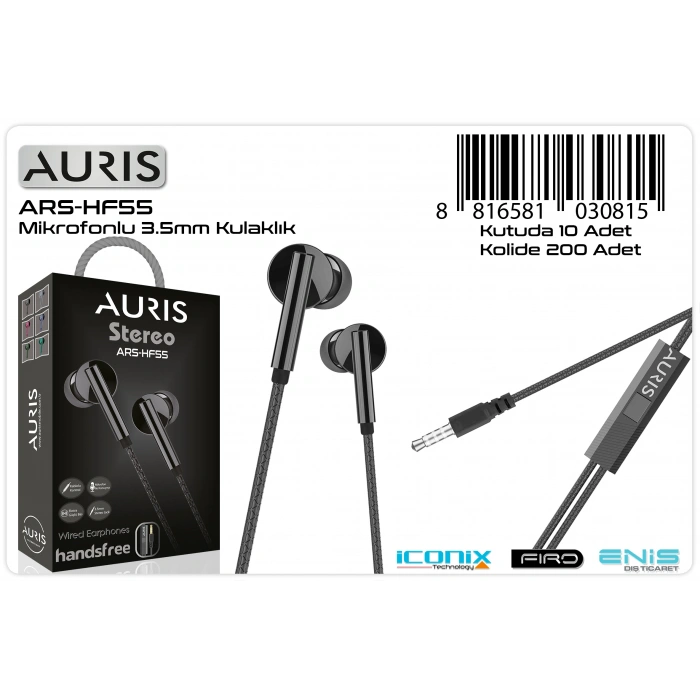 Auris HF55 EarBuds Kablolu Kulaklık