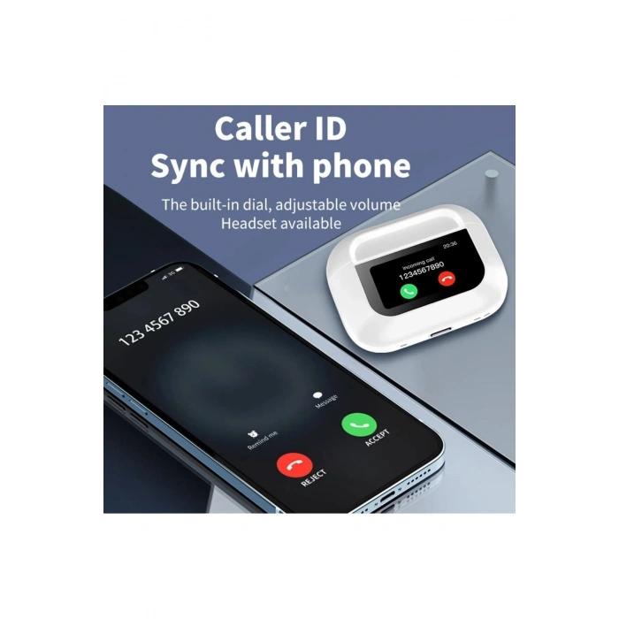 Fioplas A5-ANC Dokunmatik Ekranlı Bluetooth Kulaklık İos Android Tüm Telefonlara Uyumlu Kulaklık BT
