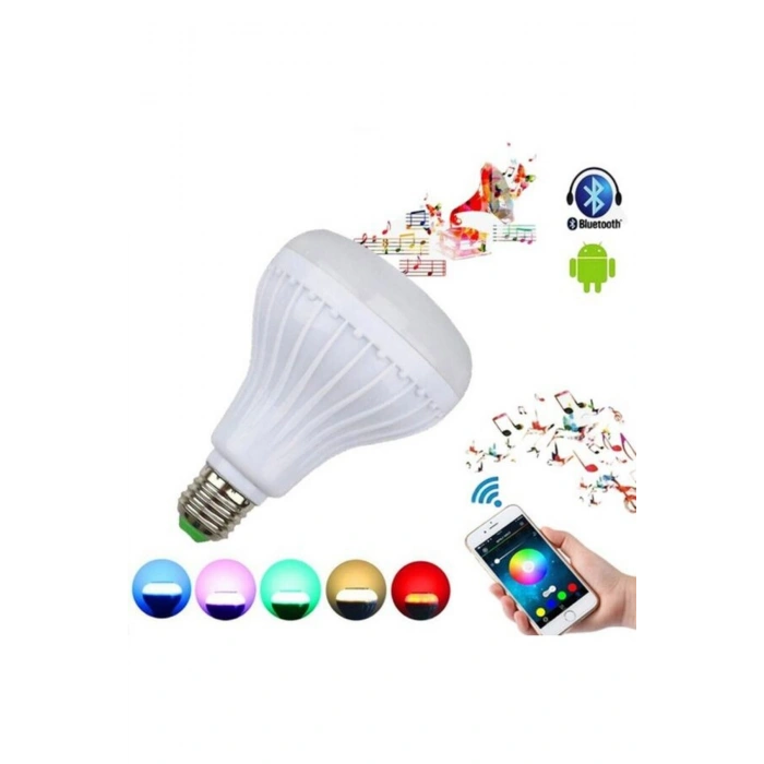 5M BLUETOOTH AMPUL HOPARLÖR VE RENK SEÇENEĞİ 12W KUMANDALI RGB