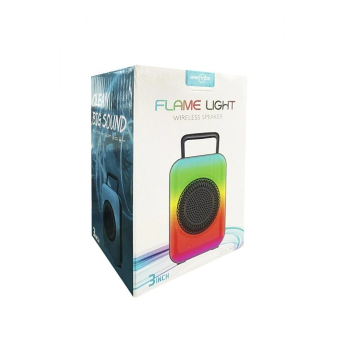 Bluetooth Hoparlör Işıklı Taşınabilir Speaker GTS1867 Siyah