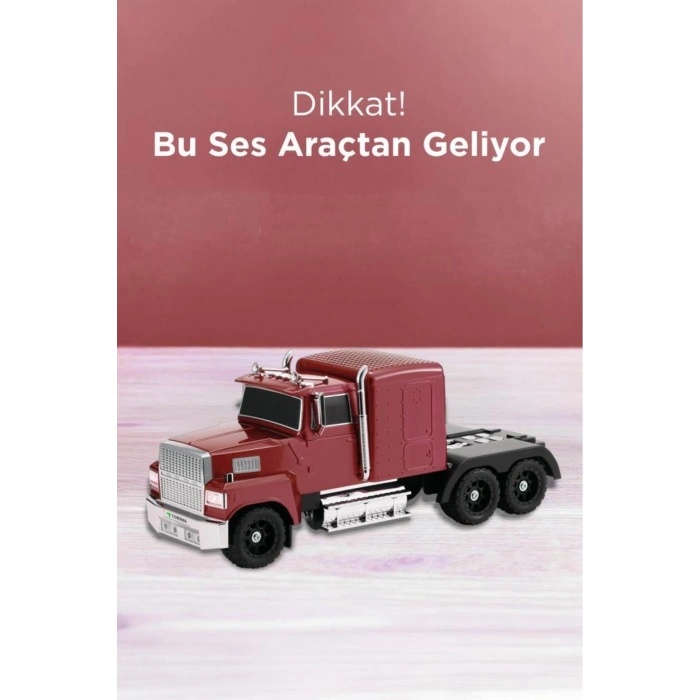 Bluetooth Hoparlör Tır Tasarımlı FM AUX USB Destekli Speaker D50 Kırmızı