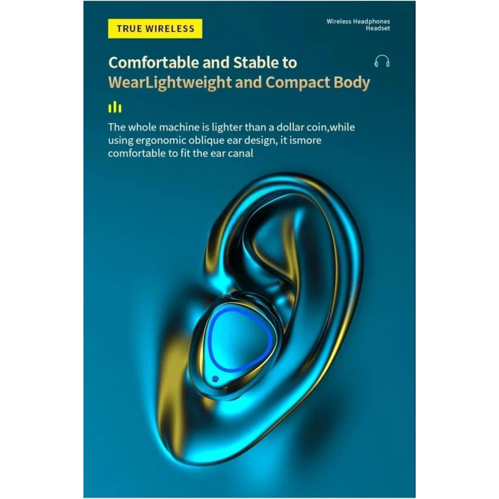 Fioplus M10 Bluetooth Kulaklık Kulakiçi Powerbankli Çift Mikrofonlu Dokunmatik Kablosuz Kulaklık