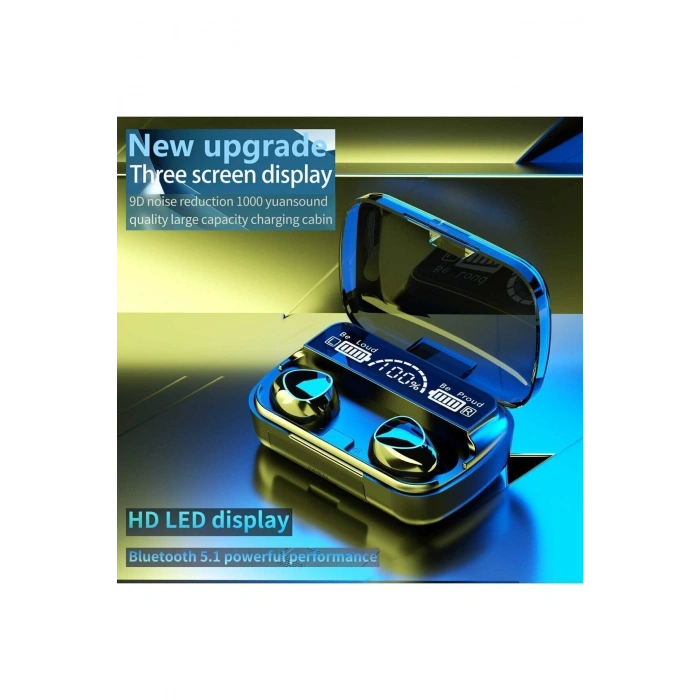 Fioplus M10 Bluetooth Kulaklık Kulakiçi Powerbankli Çift Mikrofonlu Dokunmatik Kablosuz Kulaklık