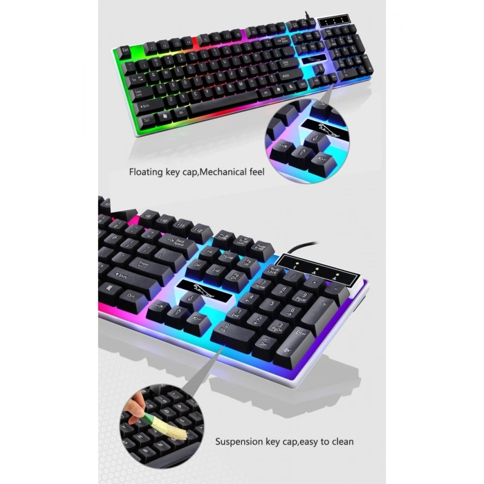 Concord C-59+ Rgb Led Gaming Işıklı Oyuncu Klavye Gaming Oyun