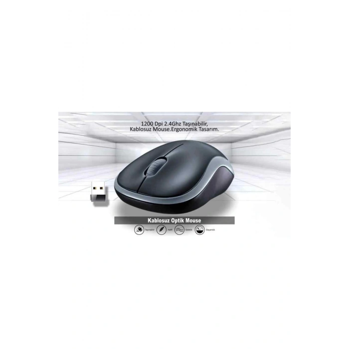 Concord C-13 2.4ghz Nano Receiver 1200dpi Kablosuz Mouse Siyah