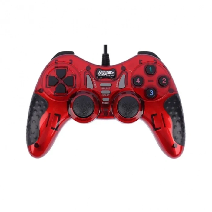 Concord USB-606 Usb 2.0 Double Shock Joystick Oyun Kolu (Kırmızı Renk)