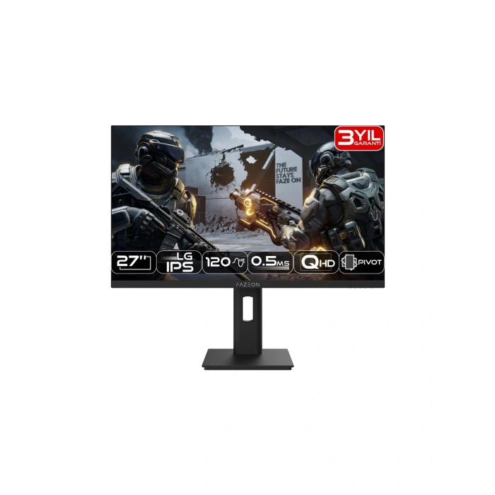 Fazeon X27F120QP 27 120Hz 0.5ms Lg Nano Fast IPS 2k Qhd Hdmı*1 +Dp*1+Usb*1 Pıvot Gamıng Monıtor