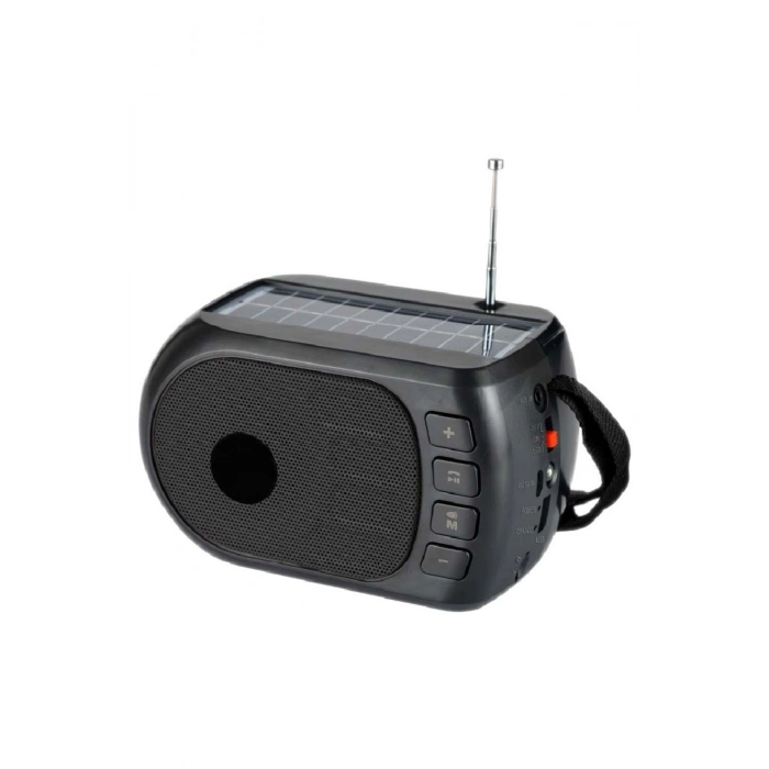 FP506S Solar Güneş Enerji FM Radyo Bluetooth Hoparlör MAVİ