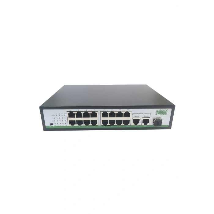 GABBLE GAB-P162MGS 10/100M 16 PORT POE Switch + 2x1000M UPLINK + 1xSFP 260W