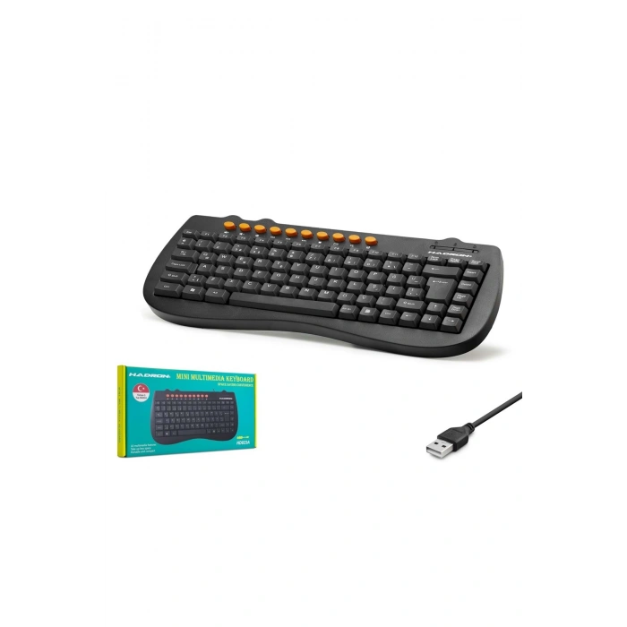 Hadron Hd823a Mini Multımedıa Kablolu Q Klavye Siyah