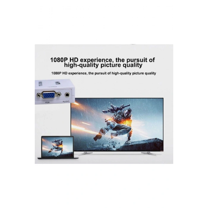Hdmı To 2 Vga Mini Çevirici Dönüştürücü Hdmı2vga Adaptör