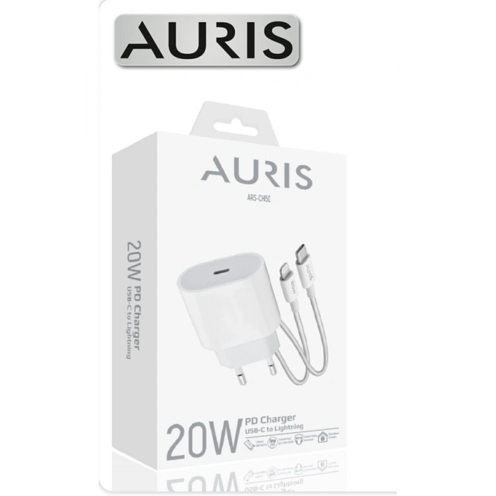Auris Ars-Ch50 Iphone 8, 11, 12, 13, 14 Pro ve Promax Uyumlu 20w Pd Sarj Seti