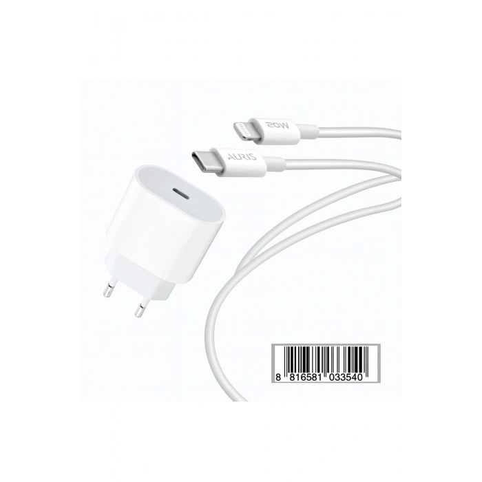 Auris Ars-Ch50 Iphone 8, 11, 12, 13, 14 Pro ve Promax Uyumlu 20w Pd Sarj Seti