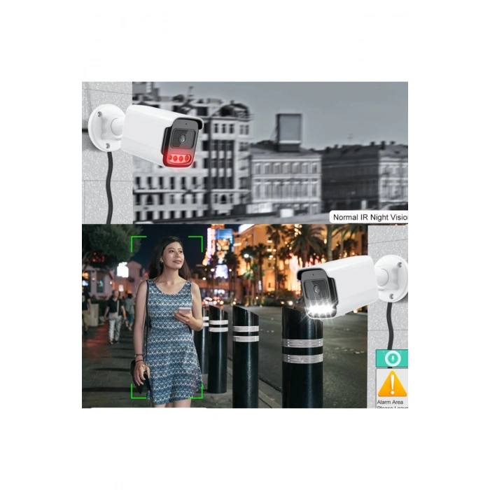 EgeTeck EGT-201 5MP SESLİ IP Bullet PoE 3.6MM Network Kamera Gece-Gündüz Renkli Görüntü