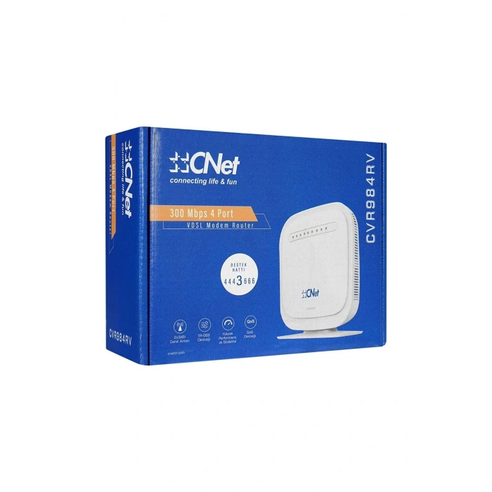 CNET CVR984RV KABLO MODEM ROUTER 4 PORT 300 MBPS ADSL2+VDSL2 CNET CVR-984RV
