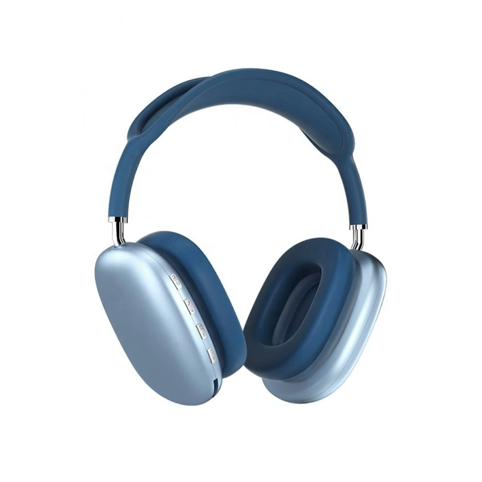 P9 Air Max Kablosuz Mikrofonlu Bluetooth Kulaklık Mavi (P9)
