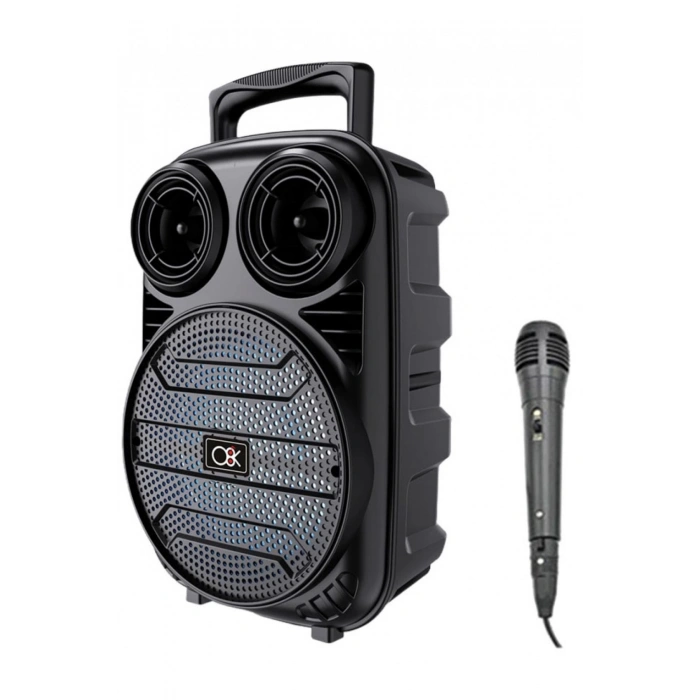 Platoon PL-612 BT USB SD AUX 6.5 İNÇ Mikrofonlu Anfi Yüksek SES Taşınabilir RGB Işıklı Hoparlör