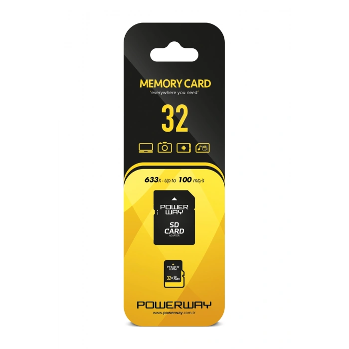 Powerway 32 GB Hafıza Kartı Adaptör Dahil