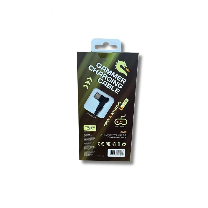 Powerway GM9 18w Hızlı USB-C / Type-C 3.1 Uyumlu Oyuncu Şarj ve Data Aktarım Kablosu