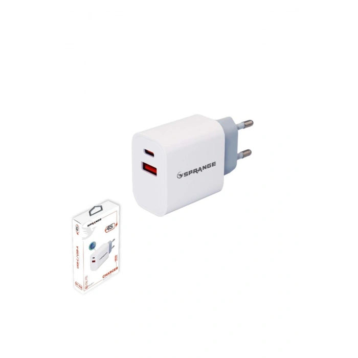 Sprange pt-x45 Samsung Galaxy A54 5G Uyumlu 45 Watt Hızlı Turbo Şarj BAŞLIK YERLİ ÜRETİM