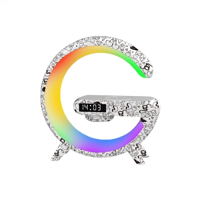 SPRANGE SR-S10 Led Wireless Kablosuz Hızlı Şarj Bluetooth Hoparlör Taşınabiilir