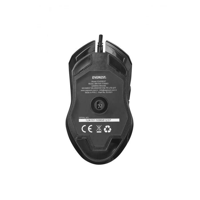 Everest TITANIO Usb Gümüş 7200dpi RGB Ledli Gaming Oyuncu Mouse (SM-F09)