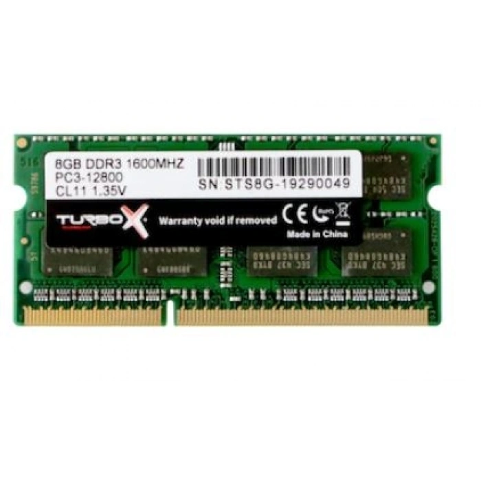 Turbox 8GB DDR3 1600MHZ (12800) CL11 1.35v SODIMM Notebook Ram(KUTUSUZ)