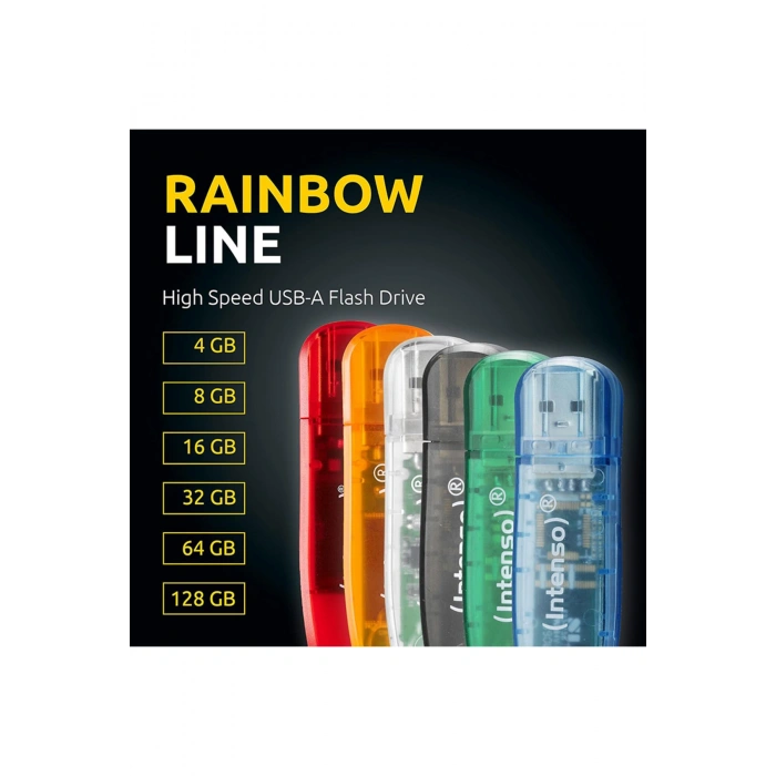 Intenso USB 2.0 128 GB Rainbow Line Bellek