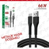 FIOPLUS FIO-FP02 USB TO LIGHTNING 66W METALİK HASIR DÖŞEME