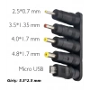 Çoklu Adaptör Uç Çevirici (2.5x0.7mm - 4.8x1.7mm - 3.0x1.1mm - 4.0x1.7mm - Micro Usb )
