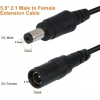 Alfais 4383 Dc Adaptör Uzatma Kablosu 2 Metre 5.5mm x 2.1mm Dişi Erkek