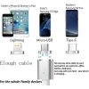 Alfais 4910 Iphone Lightning Samsung Micro Usb Type C Mıknatıslı Şarj Kablosu