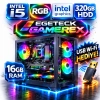 EGETECK Gamarex i5 3470 16GB RAM 320GB HDD İntel HD Graphics Akvaryum Gaming Oyuncu Bilgisayarı (İ16320)