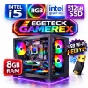 EGETECK Gamarex i5 3470 8GB RAM 512GB SSD İntel HD Graphics Akvaryum Gaming Oyuncu Bilgisayarı (İ8512)