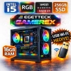 EGETECK Gamarex i5 3470 16GB RAM 256GB SSD GDDR6 RX 5500 8GB 256BİT Akvaryum Gaming Oyuncu Bilgisayarı (RX16256)