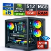 EGETECK Gamarex i5 3470 16GB RAM 512GB SSD GT740 128 BİT Akvaryum Gaming Oyuncu Bilgisayarı (GT16512)