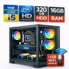 EGETECK Gamarex i5 3470 16GB RAM 320GB HDD İntel HD Graphics Akvaryum Gaming Oyuncu Bilgisayarı (İ16320)