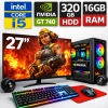 EGETECK Gamex i5 3470 16GB 320GB HDD GT740 4GB Ekran Kartı 27 Monitör Masaüstü Bilgisayar (GMXG16320)