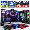 EGETECK GameX i5 3470 8GB RAM 256GB SSD İntel HD Graphics 27 Monitör Akvaryum Gaming Oyuncu Bilgisayarı