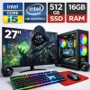 EGETECK GameX i5 3470 16GB RAM 512GB SSD İntel HD Graphics 27 Monitör Akvaryum Gaming Oyuncu Bilgisayarı