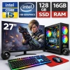 EGETECK GameX i5 3470 16GB RAM 128GB SSD İntel HD Graphics 27 Monitör Akvaryum Gaming Oyuncu Bilgisayarı