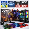 EGETECK GameX i5 3470 8GB RAM 320GB HDD İntel HD Graphics 27 Monitör Akvaryum Gaming Oyuncu Bilgisayarı