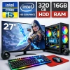 EGETECK GameX i5 3470 16GB RAM 320GB HDD İntel HD Graphics 27 Monitör Akvaryum Gaming Oyuncu Bilgisayarı