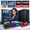 EGETECK WorkPro i5 3470 16GB 512GB SSD İntel HD Graphics 21.5 Monitör Masaüstü Bilgisayar