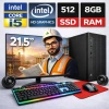 EGETECK WorkPro i5 3470 8GB 512GB SSD İntel HD Graphics 21.5 Monitör Masaüstü Bilgisayar