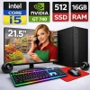 EGETECK WorkPro i5 3470 16GB 512GB SSD GT740 4GB Ekran Kartı 21.5 Monitör Masaüstü Bilgisayar