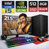 EGETECK WorkPro i5 3470 8GB 512GB SSD GT740 4GB Ekran Kartı 21.5 Monitör Masaüstü Bilgisayar