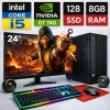 EGETECK Gamework i5 3470 8GB RAM 128GB SSD GT740 4GB Ekran Kartı 24 Monitör Akvaryum Gaming Oyuncu Bilgisayarı