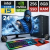 EGETECK Gamework i5 3470 8GB RAM 256GB SSD GT740 4GB Ekran Kartı 24 Monitör Akvaryum Gaming Oyuncu Bilgisayarı