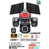 RT-2413A iEasy APP 4 Kamera 12MP 4K AOV eSİM 4G Gece Renkli Görüş İnsan Takibi Solar PTZ Akıllı KameraA